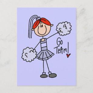 Lavendel Cheerleader T-shirts en Cadeaus Briefkaart