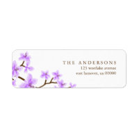 Lavendel Cherry Blossoms Adresetiketten