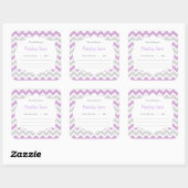 Lavendel Chevron Boek baby shower Bookplate label (Vel)