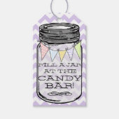 Lavendel Chevron - Vul de pot aan onze Snoep bar Cadeaulabel (Voorkant)
