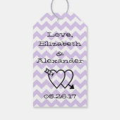 Lavendel Chevron - Vul de pot aan onze Snoep bar Cadeaulabel (Achterkant)