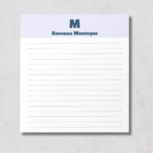 Lavendel Chic Gepersonaliseerde Monogram Naam Geli Notitieblok