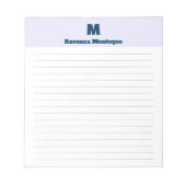 Lavendel Chic Gepersonaliseerde Monogram Naam Geli Notitieblok (Voorkant)