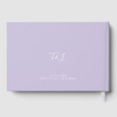Lavendel | Chic Script Trouwgastenboek Gastenboek (Achterkant)