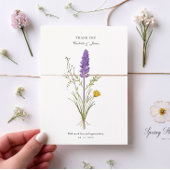 Lavendel Chic Wedding Bedankt Card