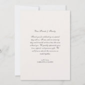 Lavendel Chic Wedding Bedankt Card (Achterkant)