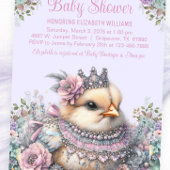 Lavendel Chick Baby shower Kaart