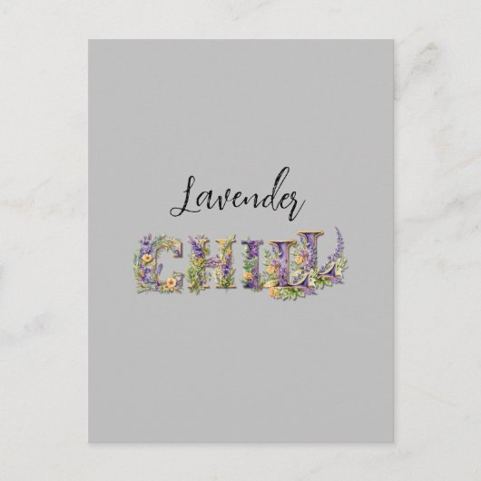 Lavendel Chill Briefkaart (Voorkant)