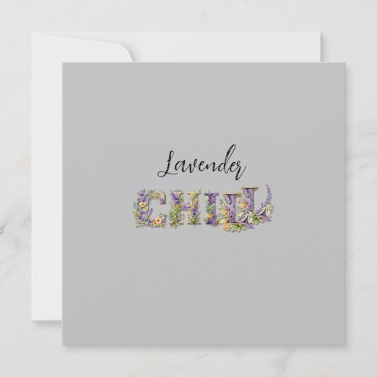 Lavendel Chill Kaart (Voorkant)