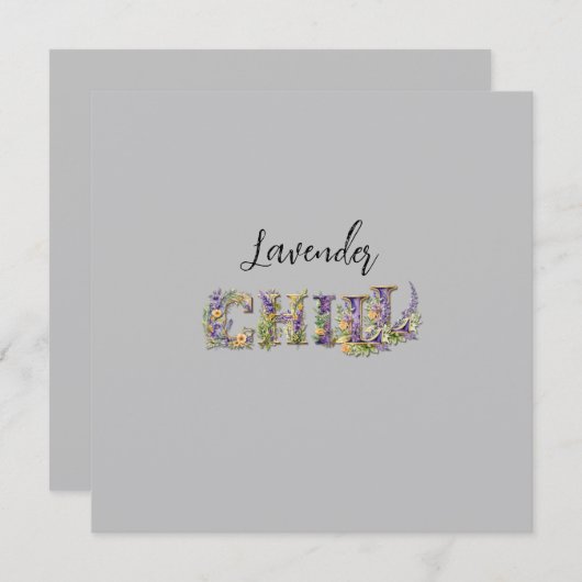 Lavendel Chill Kaart (Voorkant / Achterkant)