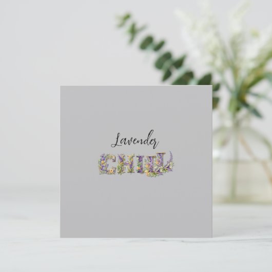 Lavendel Chill Kaart (Staand voorkant)