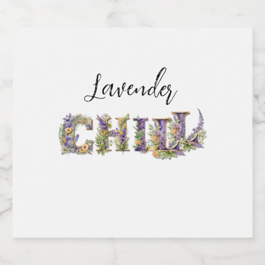 Lavendel Chill Likeurfles Etiket (Enkel label)