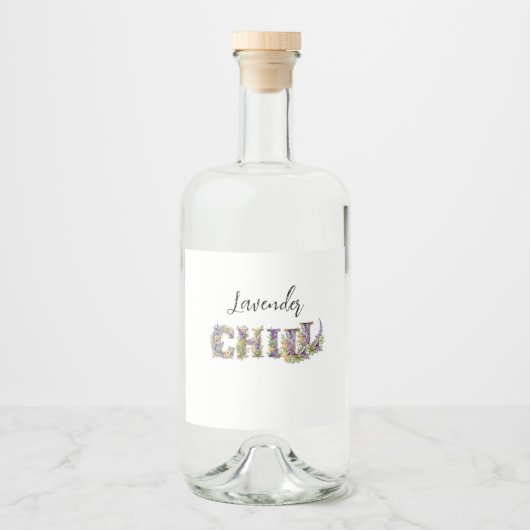 Lavendel Chill Likeurfles Etiket (Voorkant)