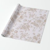 Lavendel Chinoiserie Cadeau Cadeaupapier (Uitgerold)
