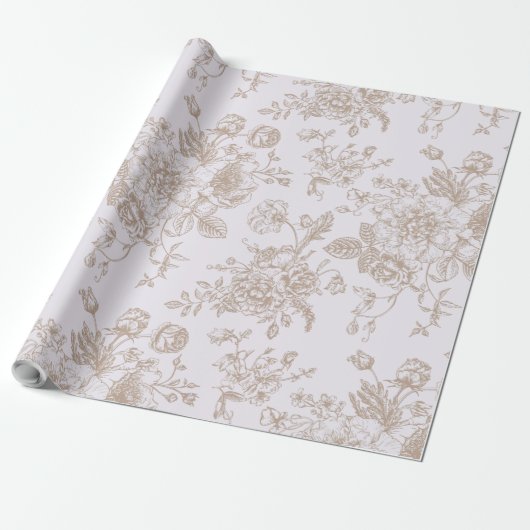 Lavendel Chinoiserie Geschenk Cadeaupapier (Uitgerold)