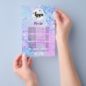 lavendel chunky glitter beauty salon flyer (Hand)