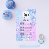 lavendel chunky glitter beauty salon flyer (Enkel)