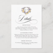 Lavendel Citroen Monogram Bloemkam Details Informatiekaartje (Voorkant)