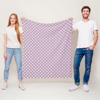 Lavendel Citroen Stippen Fleece Deken