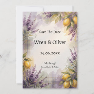 Lavendel Citroen Zachte Toscaanse Bewaar De Datum Save The Date