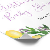 Lavendel Citroenen Shower Ontvangstbord Poster (Hoek)