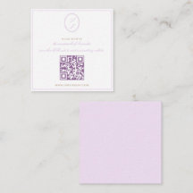 Lavendel Classic Monogram QR RSVP Bruiloft