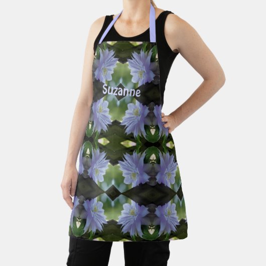 Lavendel Clematis Flower Trellis gepersonaliseerd Schort (Insitu)