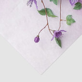 Lavendel Clematis Vine Waterverf Tissuepapier (Detail)