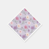 Lavendel Cosmos Bloemen Cocktail Servet (Hoek)