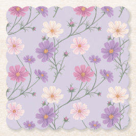Lavendel Cosmos Flowers Onderzetter Set
