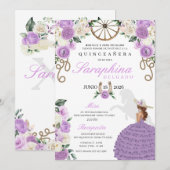 Lavendel Cowgirl Western Paard Quinceañera Kaart (Voorkant / Achterkant)