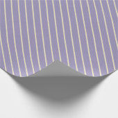 Lavendel Cream Stripes Elegante Pastelwikkel Cadeaupapier (Hoek)