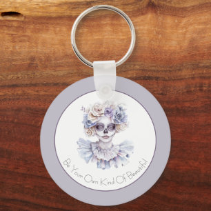Lavendel Crème Bloem Meisje Eigen Soort Mooi Sleutelhanger