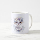 Lavendel Crème Bloem Meisje Halloween Koffiemok (Voorkant rechts)