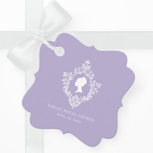 Lavendel  Crest Regency Lady Vrijgezellenfeest Bedankjes Labels