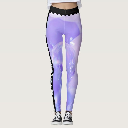 Lavendel Crystal Glow Leggings (Voorkant)