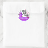 Lavendel Cupcake Company Custom Ronde Sticker (Tas)