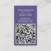 Lavendel Custom QR Code Scannable Farmers Market Visitekaartje (Achterkant)