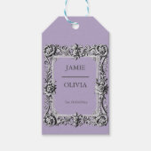 lavendel Custom Victoriaans Scroll Lijst – bruilof Cadeaulabel (Voorkant)