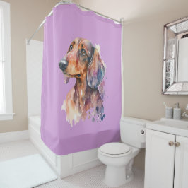 Lavendel Dachshund Douchegordijn