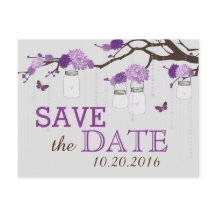 Lavendel Dahlia Flower Branch Bewaar de datum