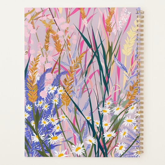 Lavendel Daisies Custom 2025 Weekly Planner (Achterkant)