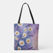 Lavendel & Daisy Bliss Canvas tas (Achterkant)