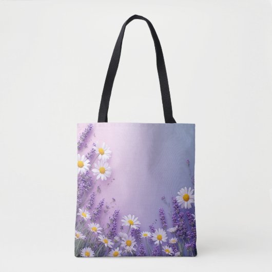 Lavendel & Daisy Bloom Bag Tote Bag (Voorkant)