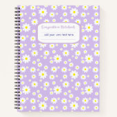 Lavendel Daisy Print Compositie Notitieboek (Voorkant)