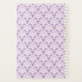Lavendel Damask Planner met Monogram & Naam (Achterkant)