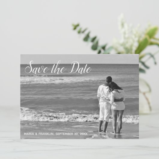 Lavendel Damask Save the Date Kaart (Staand voorkant)