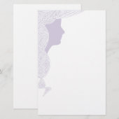 Lavendel Dame Briefpapier (Voorkant / Achterkant)