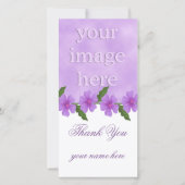 Lavendel Dank u fotokaarten Bedankkaart (Voorkant)