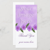 Lavendel Dank u fotokaarten Bedankkaart (Voorkant / Achterkant)